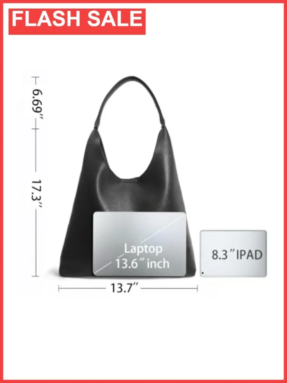 PU Leather Hobo Shoulder Bag Slouchy Purse Everyday Women